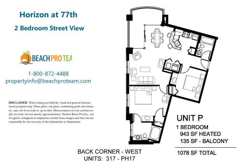 	Horizon at 77th Floor Plan P - 1 Bedroom Street View